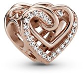Charm Pandora Rosé Corazones Brillantes Entrelazados 789270C01 mujer