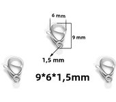 25Pcs Stainless Steel Gold Black Lobster Clasps Jewelry Findings DIY Necklace Bracelet Making Accessories 9/10/11/12/13/15MM