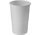 Algon - Set de 25 Vasos Blancos 250cc - Plástico Reutilizable, Duraderos y Versátiles