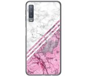 Tumundosmartphone Funda Gel Tpu para Samsung Galaxy A7 (2018) diseño Mármol 03 Dibujos