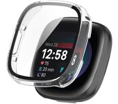 Glass+Case for Fitbit Versa Versa 4 Watch Protective Bumper Hard PC Shell HD Screen Protector for Fitbit Sense 2 Watch Cover