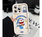 Cartoon Cute Doraemons Phone Case for Apple iPhone 13 Mini 12 Pro 14 Plus XS Max 8 7 11 Pro XR SE 15ProMax Square Liquid Cover