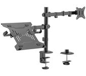 Aisens soporte de mesa giratorio e inclinable para portatil y monitor/tv 9kg de 17-32” - color negro