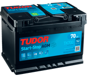 Batería de coche Tudor TK700 Start-Stop Agm. Tecnología AGM. 12V - 70Ah/760A (EN) Caja L3