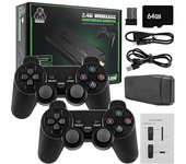 Consola de videojuegos retro 2024 con HDMI 4K y 2 controladores inalámbricos, 100 % nueva.