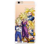 Funda original compatible con iPhone 6 Plus o 6S Plus con un diseño de Dragon Ball Z Goku Vegeta Gohan Trunks