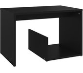 vidaXL Mesa auxiliar de madera contrachapada 59x36x38 cm Blanco, Negro, Gris Mesa de sofá Mesa de Entrada para Salón Consola de Entrada Mueble Recibidor Mesita Mesa auxiliar Salon