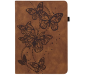 Luxury Business Flip Flower Texture Leather Tablet Case for Samsung TabA9 A9 Plus Solid Color Skin Feel Shockproof Protect Cover