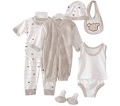 8PCS Newborn Baby Clothing Set Cotton Infant Boy Clothes Spring Autumn Cloth Suit New Born Girl Baby Clothing Sets New born Hat