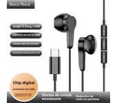 #Surround Sound Type C&3.5mm Wired in-ear Earphones Magnetic Headphones Noise Reduction Headsets for iPhone15/16 Samsung HD Call