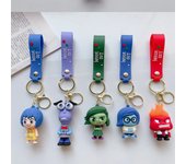 30PCS Set wholesale Inside Out keychain Plush Cartoon Character keychain Pendant Personality Creative Glue Doll Small Pendant