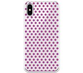 Funda compatible con iPhone X - XS - Lunares violeta