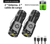 Super Bright Mini 3LED Flashlight With Pen Clip And Tail Magnet,Builtin Battery USB Charge Outdoor Portable Torch Emergency Lamp