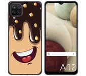 Tumundosmartphone Funda Gel Tpu para Samsung Galaxy A12 / M12 diseño Helado Chocolate Dibujos