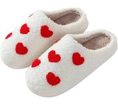LINDAS ZAPATILLAS PARA MUJER - Zapatillas de casa para interiores mullidas, acogedoras y cálidas - Lindas zapatillas con forma de corazón para mujer