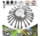 10/6/5/4 inch Steel Wire Wheel Head Grass Trimmer Head Universal Lawn Mower Saw Blade Cutting Disc Brushcutter Removal Moss Rust