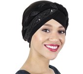 Color Blocked Bright Silk Braid Women Hijabs Turban Hat Solid Color Head Wraps  Pre-tied Elastic Head Scarf Beanies Chemo Cap