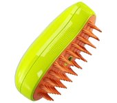 Cepillo de gato vaporoso-cepillo de vapor gato, cepillo de gato vaporoso-3 en 1 Cepillo de vapor gato, cepillo de pelo de gato, recargable-verde