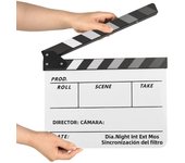 Acrylic Clapperboard Film Clapboard Movie Director's Slate Cut Action Scene Clapper Board Film Slate Dry Erase Clapperboard