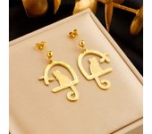 DIEYURO 316L Stainless Steel Heart Butterfly Leaf Drop Earrings For Women Girl Fashion Anti-rust Ear Jewelry Gift Party Серьги