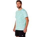 Camiseta Asics Core All Over Print Verde 2011D212-300 Running Hombre