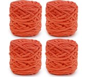 Hilo de lana para tejer 4xHilo de tejer para crochet, hilo grueso suave para hacer proyectos de hilo
