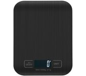 Báscula electrónica de cocina 5 kg: 1 gramo, 1 gramo, 1 gramo, 1 gramo, 1 LCD y 5 kg. (Negra - 5 kg)) (sin batería)