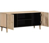 vidaXL Mueble de TV madera maciza de mango 105x33x46 cm, Mueble de Salon, Mueble TV, Mueble TV salon, Mesa de TV, Mueble tele