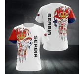 3D Serbia Flag Coat Of Arms Printed T Shirt Children Fashion T-shirts Sodier Army Veteran Tees Military Camouflage Clothes Tops