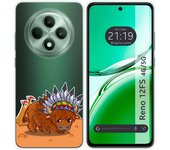 Tumundosmartphone Funda Silicona Transparente para Oppo Reno 12FS 4G / 12 FS 5G diseño Bufalo Dibujos