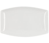 Quid Gastro Fuente Porcelana 25.2X16X2CM Blanco Brillo Apilable Apto Microondas - Plato Especialidad