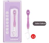 2 In 1 Mini Cleaning Toothbrush Mint flavor Peach flavor Exploded Bead  Disposable Oral Cleaning Toothbrush With Dental Floss