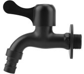 Grifo exterior de acero inoxidable 304 Grifo de montaje en pared negro Grifo de agua de jardín para baño (# 1)