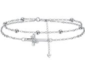 Bracelet Femmes Argent 925, Bracelet Femme Réglable 17+4cm - Fête des Mères Saint Valentin Cadeau - Avec Boîte Cadeau argent-Trèfle à quatre feuilles