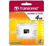 Transcend TS4GUSDC4 - Tarjeta de Memoria microSDHC de 4 GB (Clase 4)