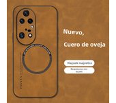 For Magsafe Huawei Mate 60 50 40 30 Honor 50 70 90 P60 P50 P40 P30 Pro Sheepskin Vintage Magnetic Leather Soft Phone Case Cover