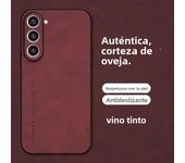 Luxury Sheepskin Leather Case for Samsung Galaxy S24 S23 FE Ultra Plus S22 S21 S20 S10 Note 20 Note 10 Lite 5G Retro Back Cover