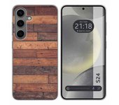 Funda Silicona para Samsung Galaxy S24 5G diseño Madera 03 Dibujos