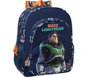 SAFTA - LIGHTYEAR Mochila Junior Adaptable a Carro portamochilas con Bolsillos laterales portabotellas - Mochila Doble tirador en cremallera principal para facilitar su apertura - Mochila Junior Hombreras y espalda ergonómicas y acolchadas