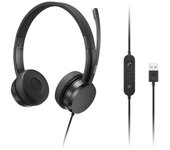 Lenovo Estéreo con cable Usb-a en auriculares negros
