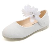 Flat Baby Girls Leather Shoes Flower Anti-Slip Sneakers Toddler Soft Soled Princess PU Walking Shoes Children Retro Dress Shoes