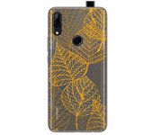 Tumundosmartphone Funda Gel Transparente para Huawei P Smart Z diseño Hojas Dibujos