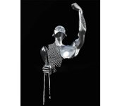 Metal Figure Statue Posters Print Modern Lovers Sculpture Canvas Painting Wall Art Wall Pictures for Room Home Decoration