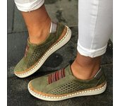 Autumn 2024 New Women'S Flat Bottom Vulcanized Shoes Breathable Hollow Leisure Woman Fashion Flat Bottom Vulcanized Shoes