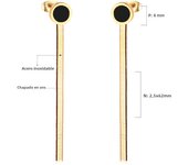 LUXUKISSKIDS Stainless Dangling Earrings Long Tassel Drop Steel Gold Pendients Korean Fashion Women Fairy Wedding Party Piercing