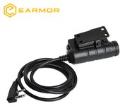 U94 PTT System Tactical Adapter 2 Pin 7.0mm Plug Push to Talk for Kenwood/Baofeng Radio