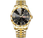 BINBOND Top Brand Luxury Man Wristwatch Waterproof Luminous Date Week Men Watches Stainless Steel Quartz Men's Watch Male reloj