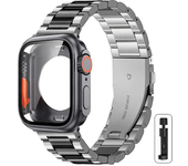 Change to Ultra Case+Band For Apple Watch 46mm 44 42mm 45mm Metal Stainless Steel strap for iWatch series Series 10 9 8 7 6 SE 5