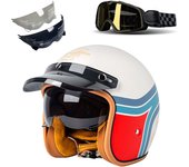 Retro 3/4 motorcycle helmet For Harley Cruiser semi-open motorcycle accessories motorcycle helmet retro helmet in winter