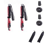 Trekking Poles Collapsible Hiking Poles - Aluminum Alloy Trekking Sticks with Quick Lock System, Telescopic, Collapsible, Ultralight for Hiking